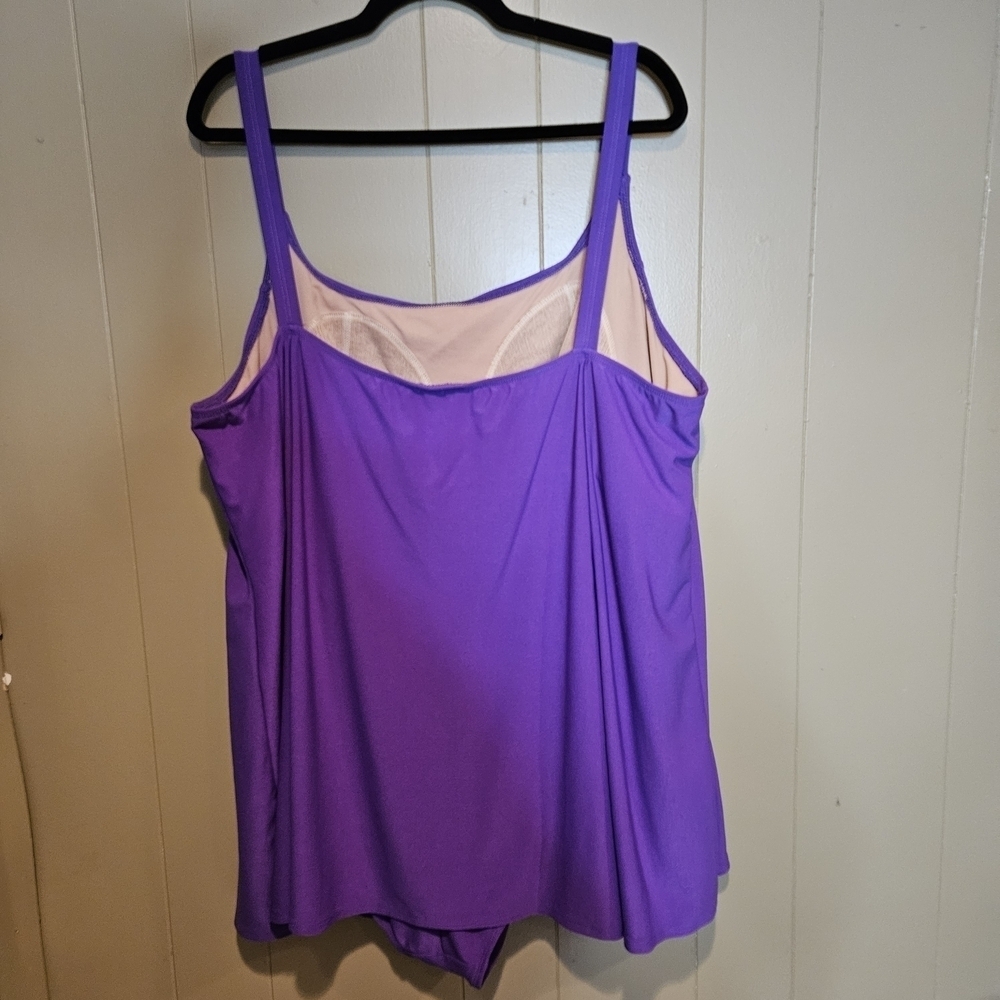 Swimdress, Womens Size 28W, Bra Support, Purlpe, Beach Summer Pool - Picture 2 of 6